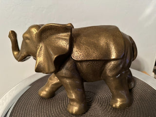 Elephant 8x13 Gold Ceramic Bull|52451