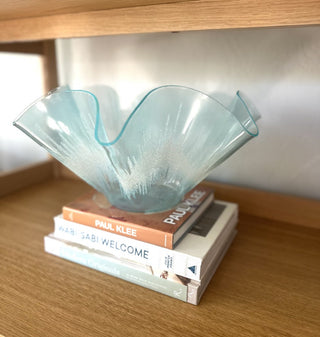 VTG MCM mouth blown Italy handkerchief bowl MTS