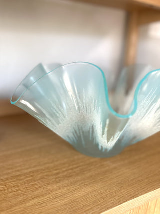 VTG MCM mouth blown Italy handkerchief bowl MTS