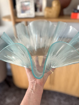 VTG MCM mouth blown Italy handkerchief bowl MTS