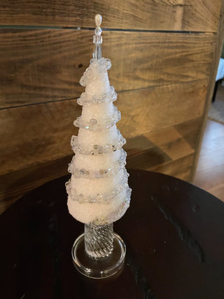 Handmade White Crystal Swirl Christmas Tree ~MTS|138679