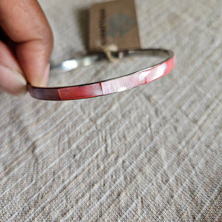 *B7 MARKDOWN* Retro Pink Shell Bangle (BRI) - MTS