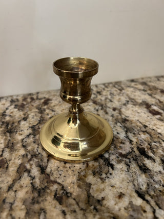 Small Shiny Brass Candle Holder   MTS|75459