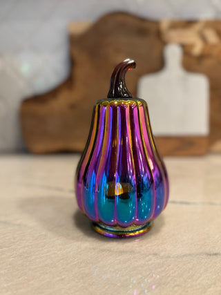 Iridescent Gourd 7.5" glass|113107