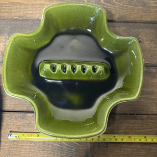 MCM USA Pottery Green Ashtray MTS|120718