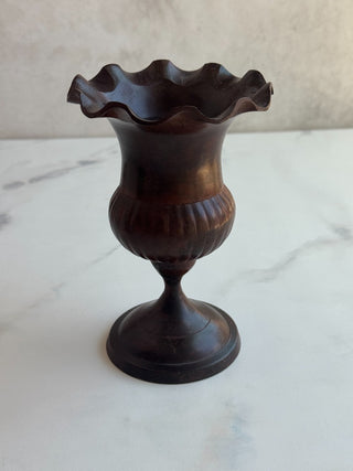 Metal Footed Fluted Footer Planter Vase