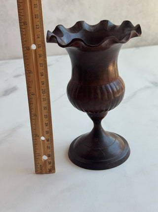 Metal Footed Fluted Footer Planter Vase