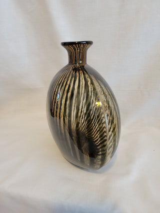 Z Gallerie Murano Style Italian Art Glass 8" Stripe Vase RCD|106227