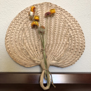 Raffia Fan 13in Dried Everlasting Flowers RSV|109206