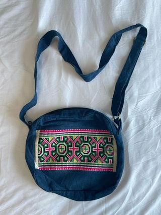 Hemp Over The Shoulder Cross-stitch Bag|112396