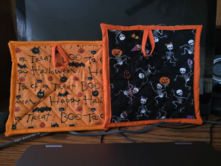 Halloween quilted potholders