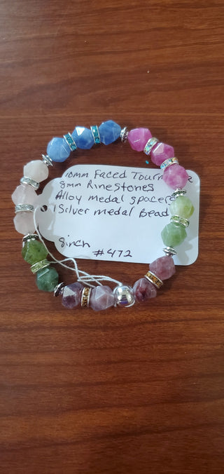Bracelet #472 Faced Tourmaline|63766