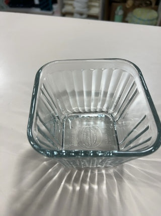 12F Anchor Hocking Retro Ribbed Square Glass Refrigerator Dish RSV