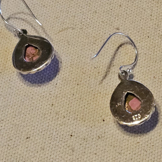.925 cotton candy dahlia dangle earrings