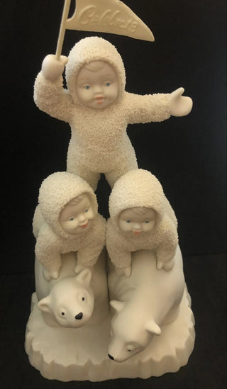 Snowbabies Christmas 9" Figurine Vtg 1999 Celebrate #62 VV MTS|95146