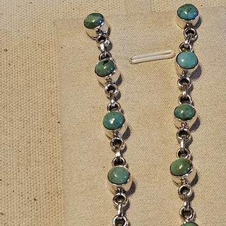 .925 kingman turquoise 18 stone dangle earrings|89652