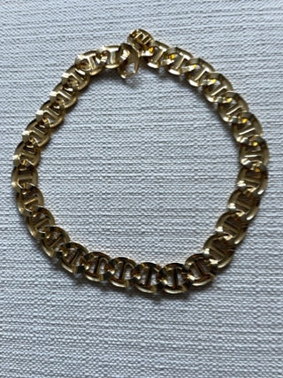 Vintage gold tone, chunky necklace  18”