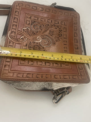 Vtg. Lather Crossbody Purse-RSV|94491