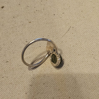 Sterling amethyst and labradorite ring adjustable