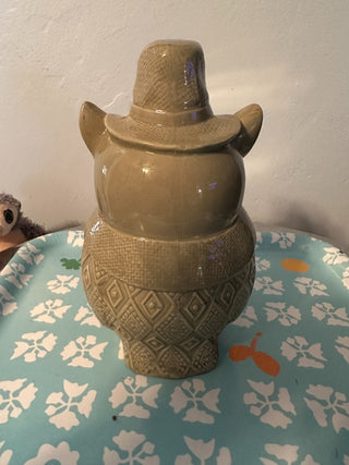 Owl Ceramic Green Hat 7.25" MTS|116609