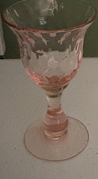 vintage pink depression glass rsv