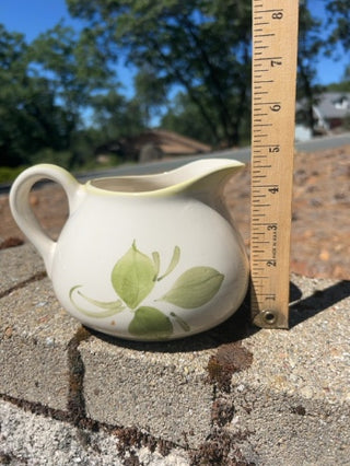 JP Pitcher Hand Painted in Portugal Floral # P3315 Four Cups Pottery Creamer