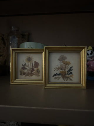 VTG Mini dried floral gold frames (sold Sep)|70114
