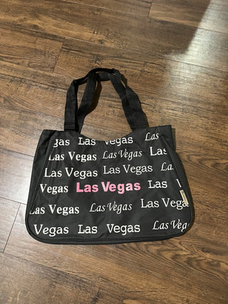 Vintage Las Vegas Tote Bag in Black/White/Pink  RCD|119347