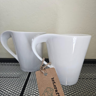 Vintage New Wave White Mug - Set of 2 (BRI) - MTS|133532