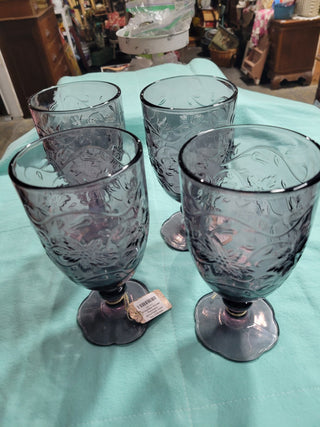 Princess House Fantasia Amethyst Iced Tea Goblets - Set of 4 RCD|82216