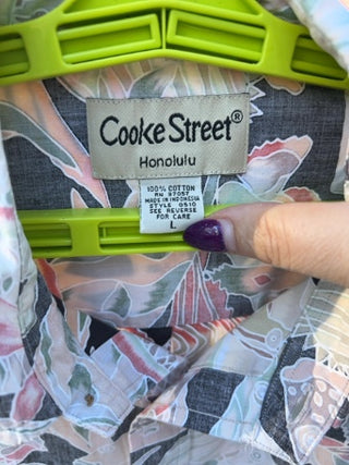JP Vintage Cooke Street Men Large Honolulu Shirt Fish Made in USA Tropical