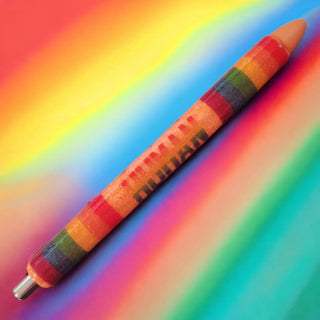 Glitter Pen (Refillable Ink Joy Gel pen. The color of the ink is the color of the pen tip) Orange Human Pride. RSV|77429