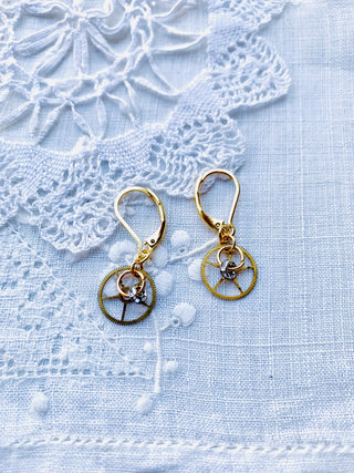 Steampunk Earrings Watch Gear RSV