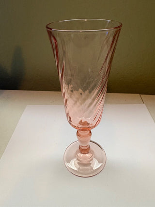 vintage pink swirl optic champagne flutes rsv