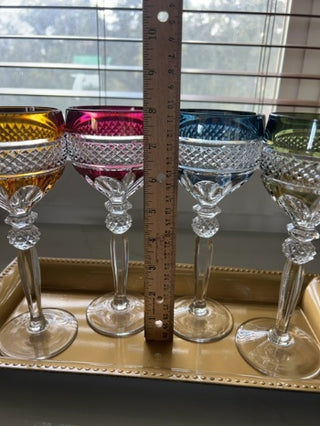 vintage Riekes-Crisa Williamsburg set of 4 wine glasse