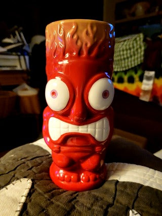 Tiki's Grill & Bar Waikiki Hawaii Fire Torch 7.5 in. Mug  Limited Ed Number 898