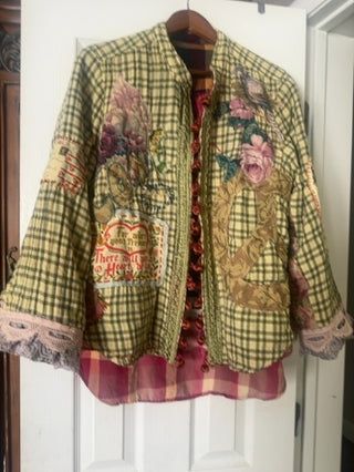 Reversible patchwork jacket