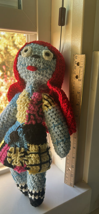 handmade crochet doll of Sally