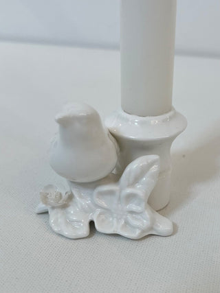 Vintage porcelain bird candleholder