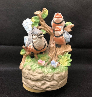 Blue Jay Birds Musical Figurine "You Light up my Life" #47 VV MTS