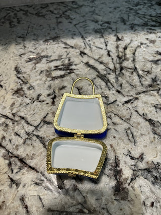 Antique French Limoges Handbag Trinket/Pill Box RCD