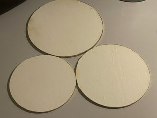 Vtg Floral Chintz Trivet Set/3, Round--SP RCD