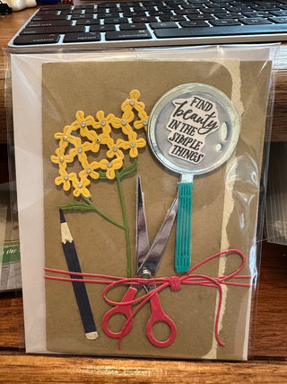 Friendship Card:  "Find beauty in the simple things" - mh RCD|90811