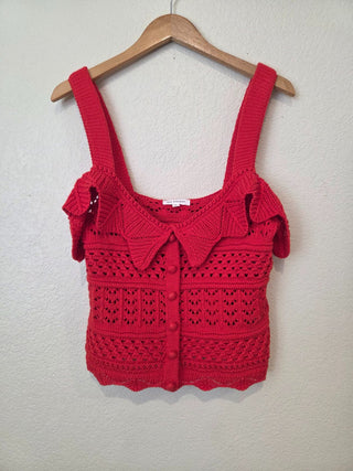 NEW! Blue Pepper red crochet tank RSV|157167