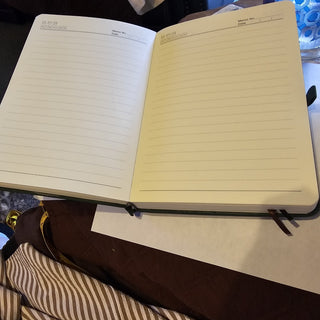 Brown faux  journal w embossed design|78434