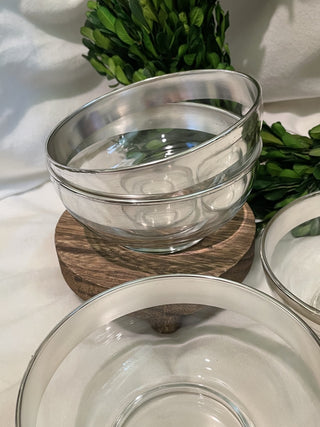 MCM Dorothy Thorpe Sliver Band Sm Bowls - Set of 4 - RCD|101296