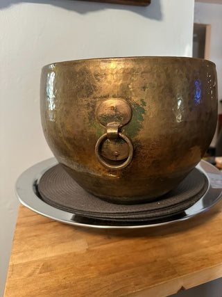 Brass Ring Handle Pot, Planter MTS|86445