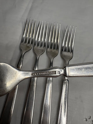1847 Rogers Bros Silver Plate Forks (set of 5) RSV|102871