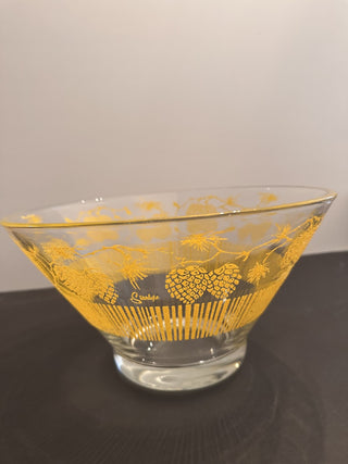Vintage Starlyte Yellow Acorn Glass Bowl MTS -K|50529