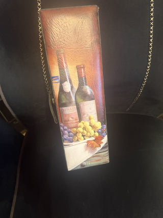 Wine / Whiskey Wood Box Latch Lid Container Wooden, Red Felt Bottom Great gift VV MTS